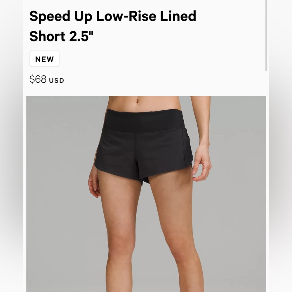 Lululemon Speed Up Low-Rise Lined Short 2.5”